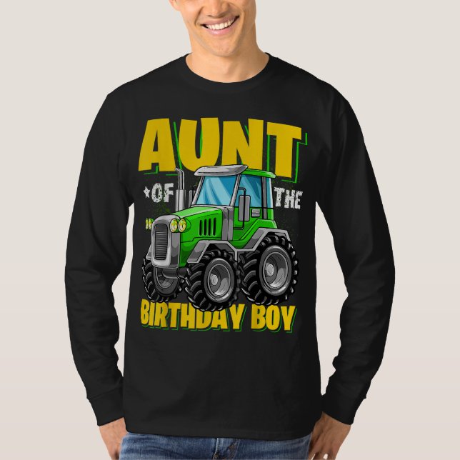 Moster i Birthday Boy Matching Family Tractor B T Shirt (Framsida)