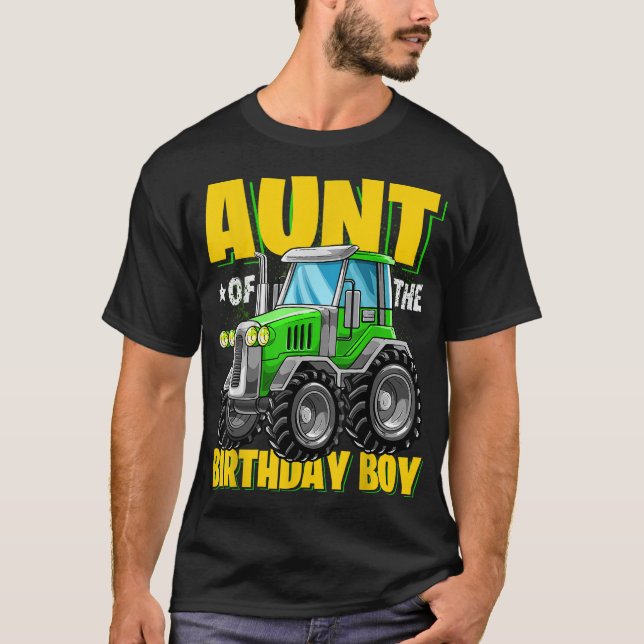 Moster i Birthday Boy Matching Family Tractor B T Shirt (Framsida)