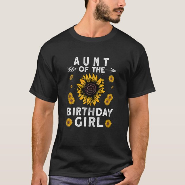 Moster i Birthday Girl Family Kärlek Firande T Shirt (Framsida)