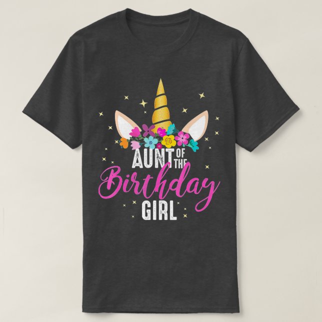 Moster i Birthday Girl Moster ger Unicorn Birthd T Shirt (Design framsida)