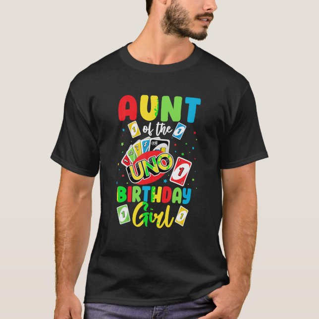 Moster i Birthday Girl Shirt Uno Auntie Aunty 1 T Shirt (Framsida)