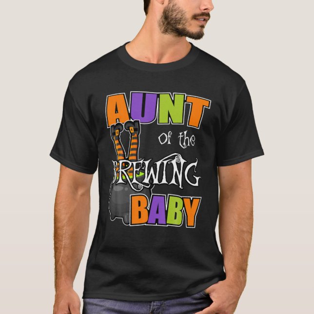 Moster i Brewing Baby Halloween Theme Baby Shower  T Shirt (Framsida)