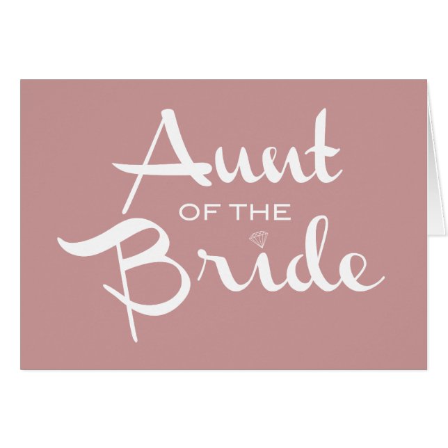 Moster i Bride White om Mauve Hälsningskort (Framsidan Horizontal)