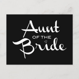 Moster i Bride White på Black Vykort