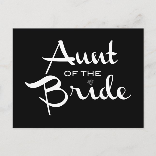 Moster i Bride White på Black Vykort (Framsida)