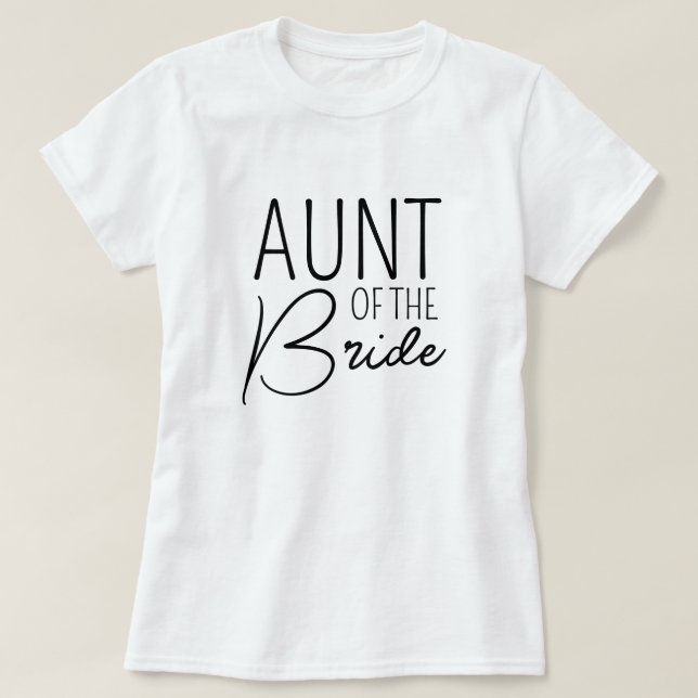 Moster i Briden - Matchande familj Bröllop T Shirt (Design framsida)