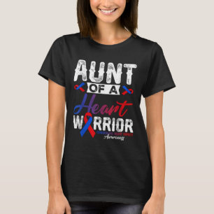 Moster i ett hjärta Warrior Chd Awareness Red Blue T Shirt