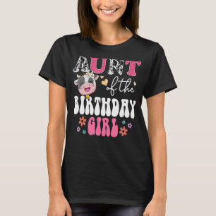 Moster i födelsedagskorgen Groovy Blommigt Cow Far T Shirt