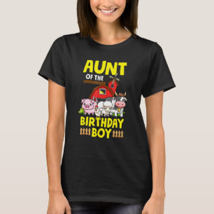 Moster i födelsedagspojken Boskap Barnyard Par T Shirt