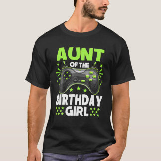 Moster i födelsedagstjejen som matchar videokamera t shirt