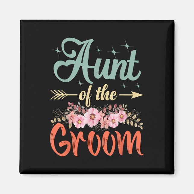 Moster i Groom-gåvorna Mamma Bride Bröllop Groom Magnet (Framsidan)