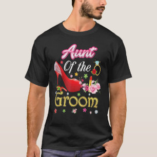 Moster i Groom Lycklig Bröllop Flower Rosa Shoe M T Shirt