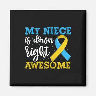 Moster i Trisomy Niece Down Syndrome Awareness Magnet