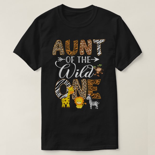 Moster i Vild ett zoo Birthday Safari Jungle A T Shirt (Design framsida)