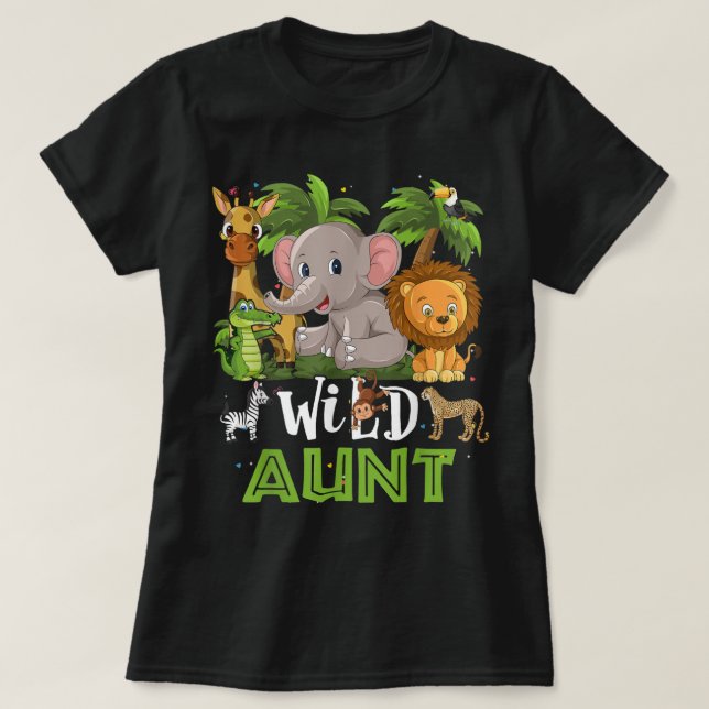 Moster i Vilden Zoo Birthday Safari Jungle Animal T Shirt (Design framsida)