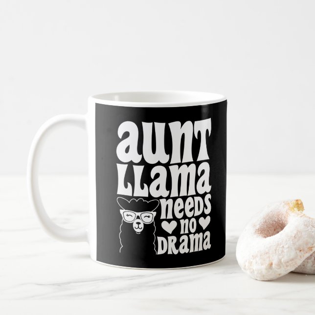 Moster Lama Behöver Ingen Drama Moster Födelsedag  Kaffemugg (Med munk)