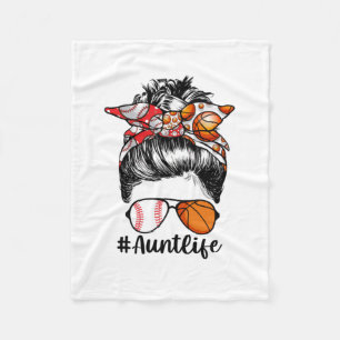 Moster Life Baseball Basketball Moster Messy Bun Fleecefilt