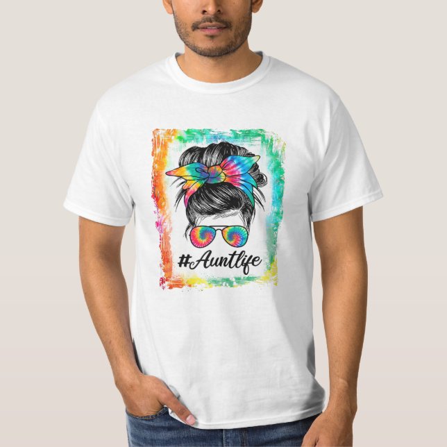 Moster Life Messy Bun Hair T Shirt (Framsida)