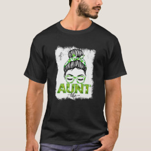 Moster Messy Bun Funny St patrick's day Irish Luck T Shirt