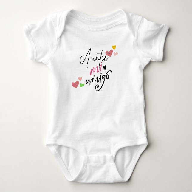 Moster mi amigo babykläder present t shirt (Framsida)