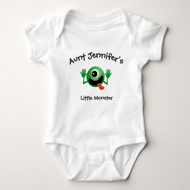 Moster nyfödd liten monster Niece Nephew T Shirt (Framsida)