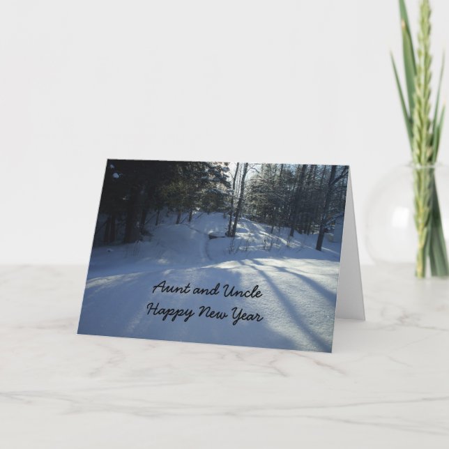 Moster och farbror-Gott nytt år Helgkort (Framsida)