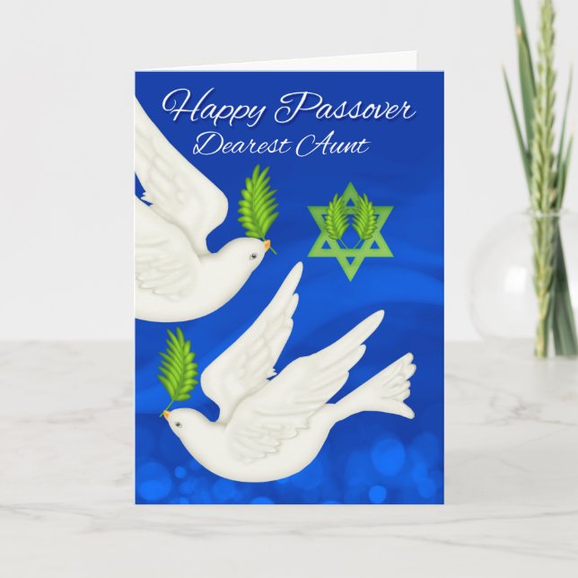 Moster, Pesach Dove och Olive Löv Kort (Framsida)