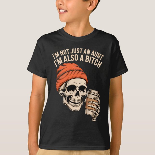 Moster Rolig Skelett Moster T Shirt (Framsida)