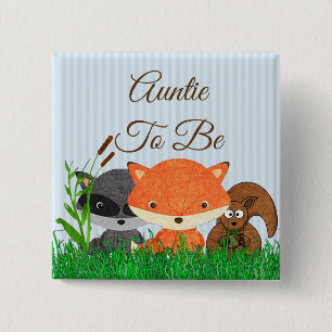 Moster ska vara Woodland CreatForest Animals Pin Knapp