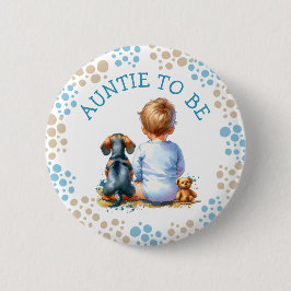 Moster skall | Baby och Dachshund Baby Shower Knapp
