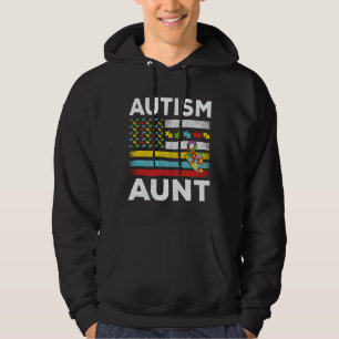 Moster Speciell Puzzle Flagga Autism Awareness Hoodie