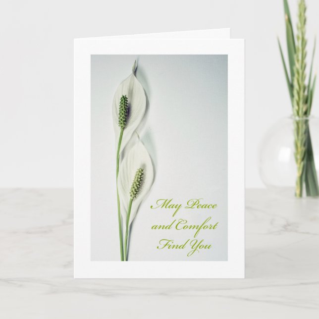 Moster sympati med Peace Lily i Soft Tones Card Kort (Framsida)
