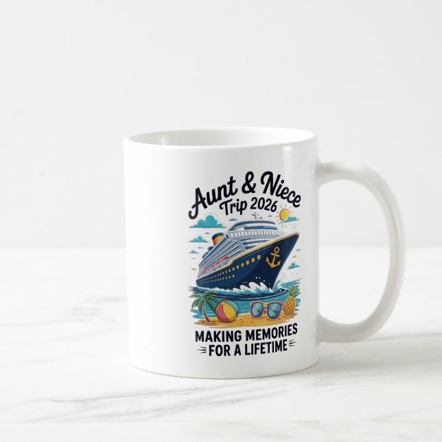 Moster systerdotter kryssningsresa 2026 sommarlov  kaffemugg (Höger)
