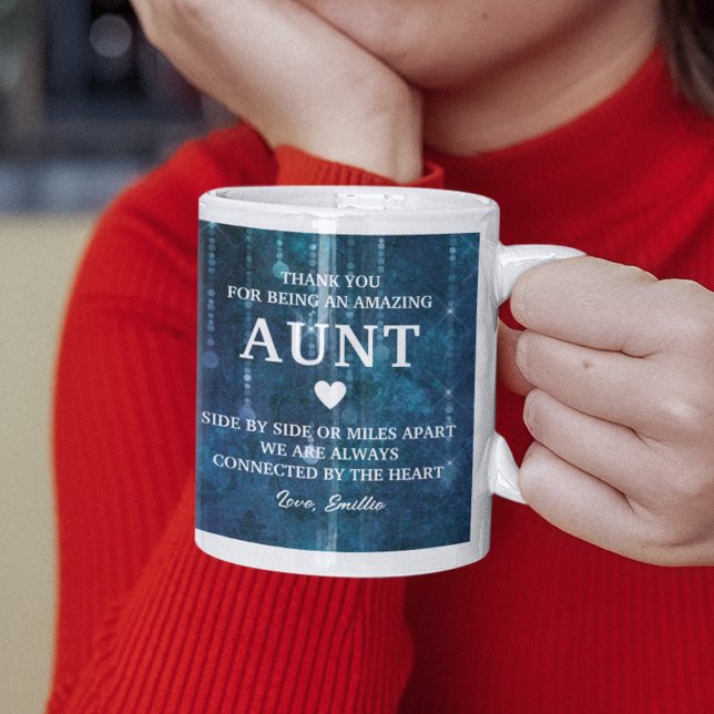 Moster Tack Heartfilt Message Personlig Kaffemugg (Aunt Thank You Heartfelt Message Personalized Coffee Mug
)