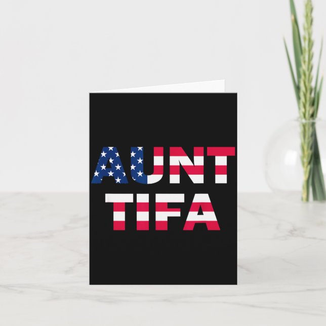 Moster Tifa Flagga Oss Rolig Moster Tifa - Jag Är  Kort (Framsida)