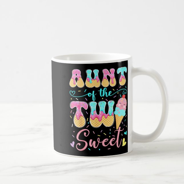 Moster till de två söta 2-års födelsedagsflickorna kaffemugg (Höger)