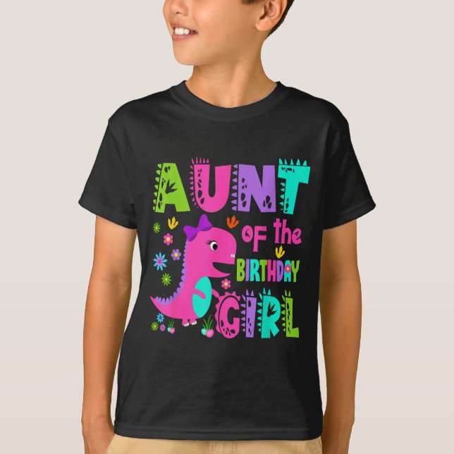 Moster till födelsedagsflickan saurus rex dinosaur t shirt (Framsida)