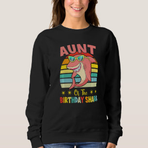 Moster till hajfödelsedagsfamiljen Matchande födel T Shirt