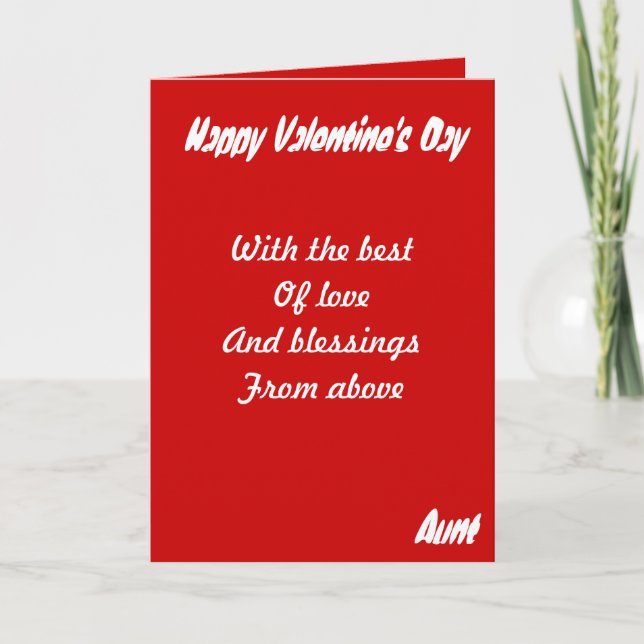Moster valentins hälsningskort helgkort (Framsida)