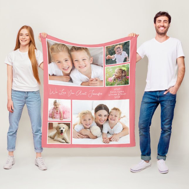 Moster Vi Kärlek din foto-Personlig korall Fleecefilt (På plats)