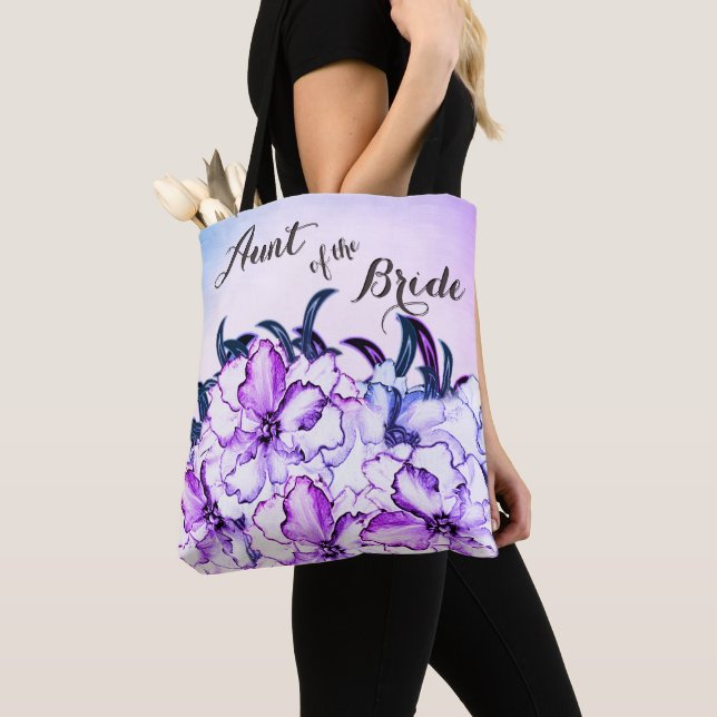 Moster vid Bride Söt Lila Tote Bag Tygkasse (Närbild)