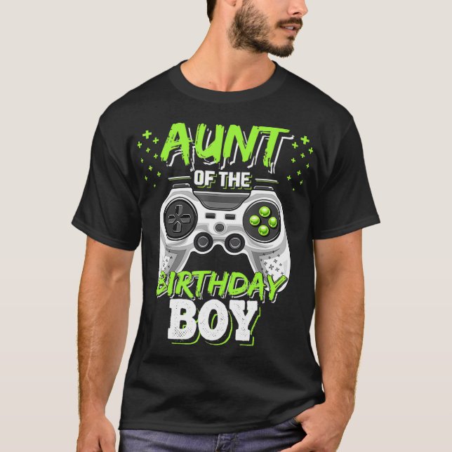 Moster vid födelsedagstjukens matchande videospels t shirt (Framsida)