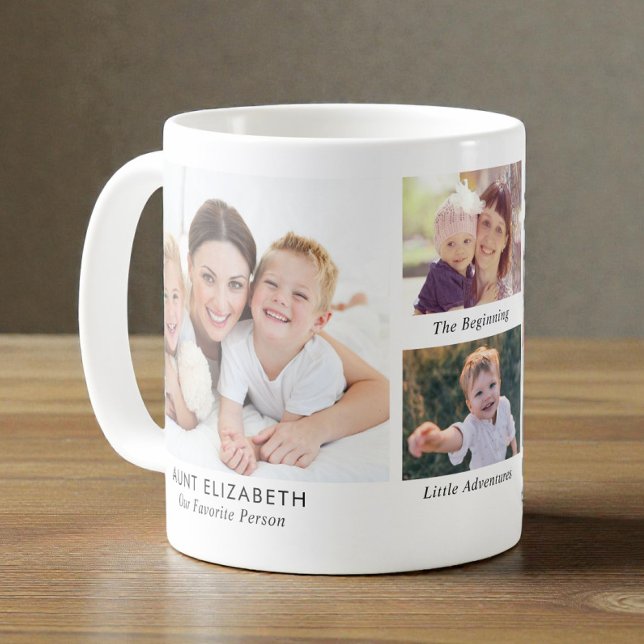 Mosters fotokollage kaffemugg (Aunt Photo Collage Coffee Mug)