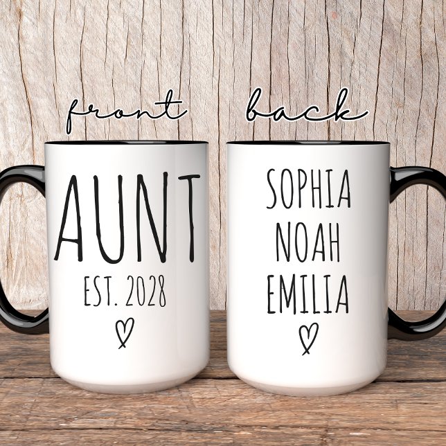 Mosters kaffemugg | Anpassad snygg födelsedagspres (aunt mug, best aunt mug, cool aunt mug, aunt coffee cup, personalized aunt gift, custom aunt mug,)