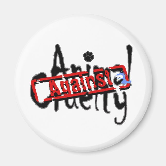 Mot Animal Cruelty Magnet (Framsidan)