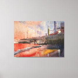 mot bakgrund av sol canvastryck