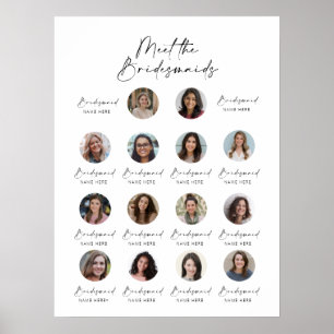 Möt Bridesmaids Bröllop-skylten 14 Poster