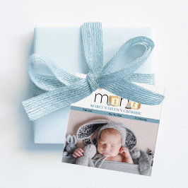 Möt de små blå babyfavorit etiketter