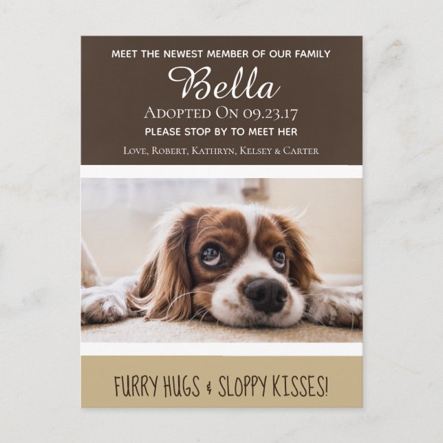 Möt det senaste meddelandet om ny Hund Vykort (Framsida)