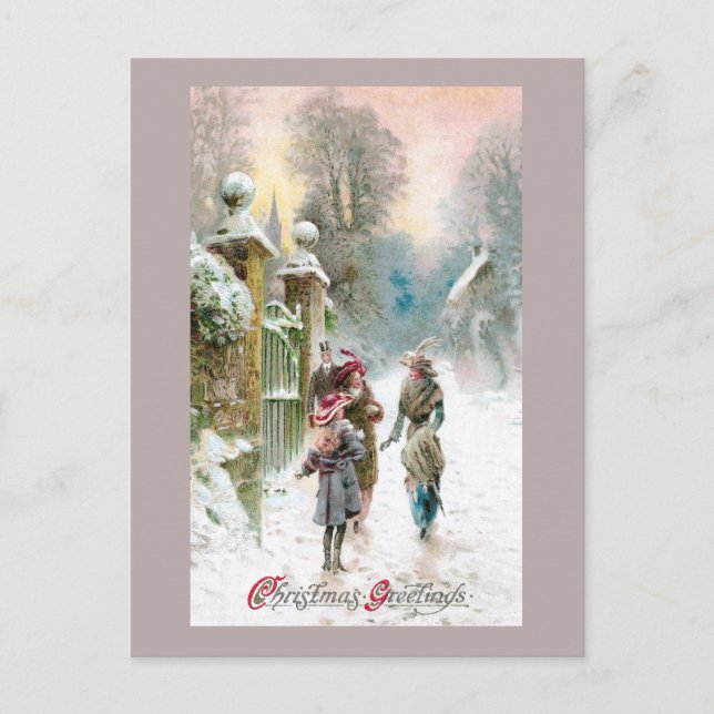 Möt dig vid julen i Grind Helg Vykort (Framsida)